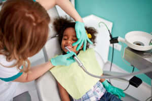 kid at dentist